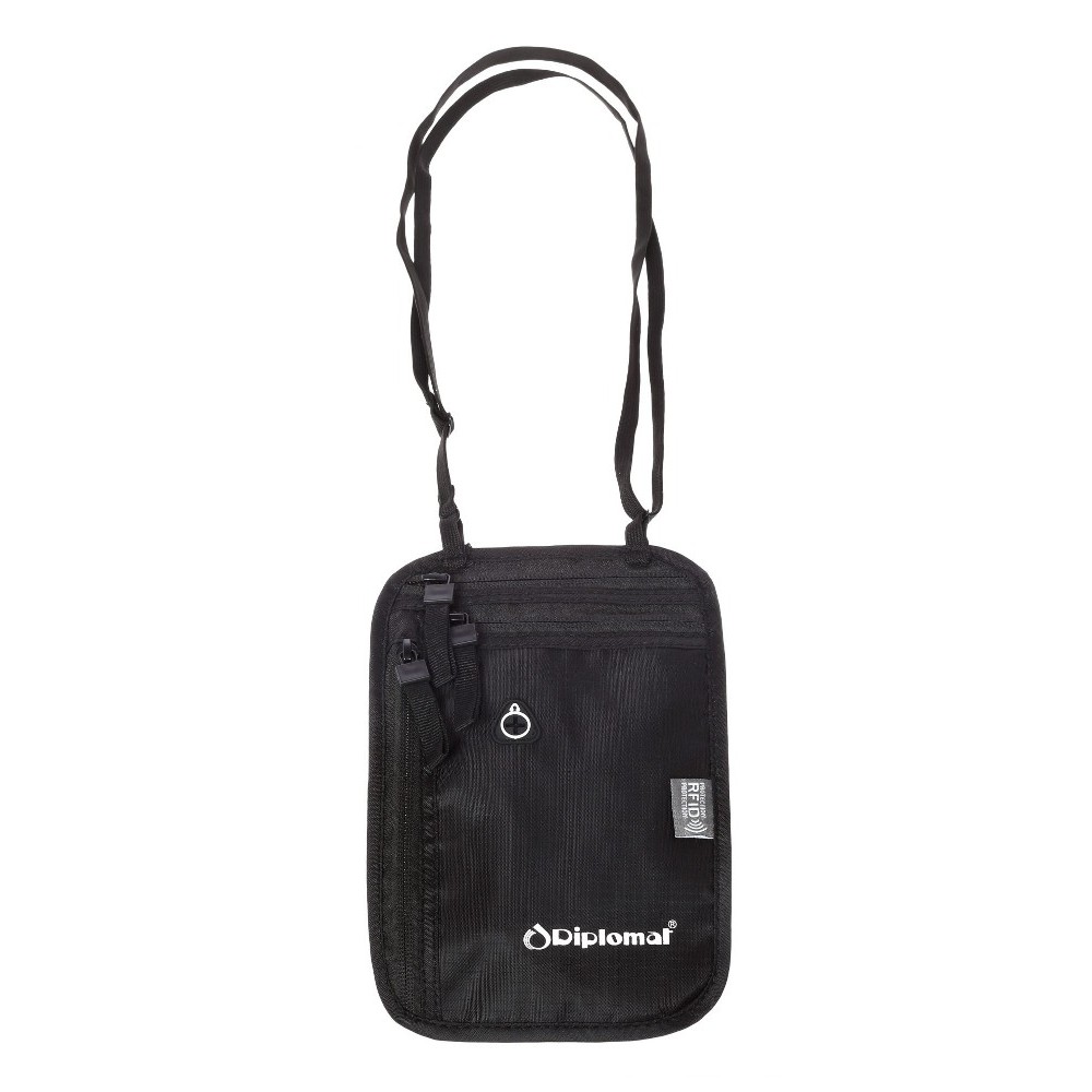 Diplomat ACSEC2 Ταξιδιωτικό Τσαντάκι Ώμου / Χιαστί  Μαύρο Αξεσουάρ