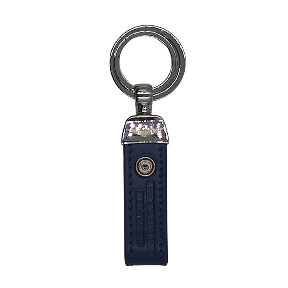 AERONAUTICA MILITARE Δερμάτινο μπρελόκ AM-160 ΜΠΛΕ