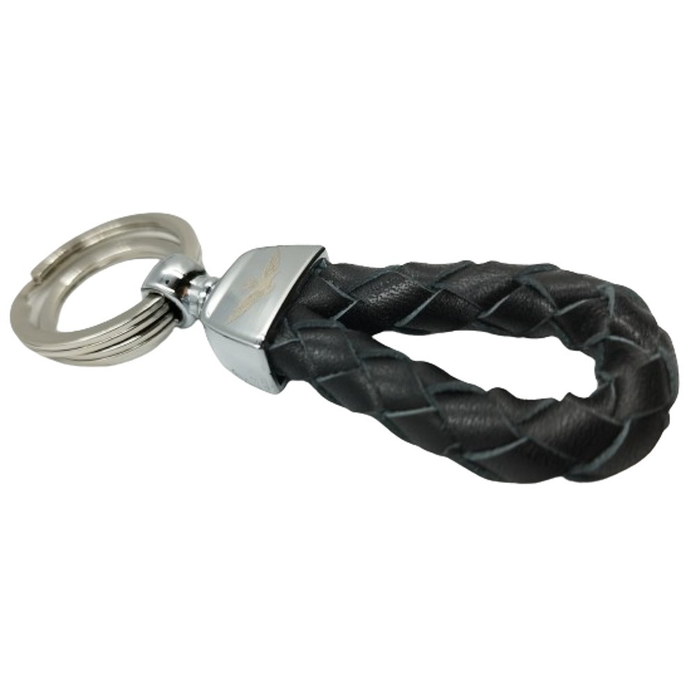 AERONAUTICA MILITARE Δερμάτινο μπρελόκ AM-165 Μαύρο Accessories