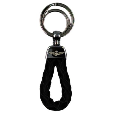 AERONAUTICA MILITARE Δερμάτινο μπρελόκ AM-165 Μαύρο