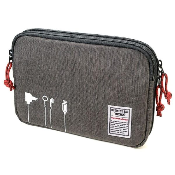 TROIKA BBG64/GY Cable organizer Θήκη για Ηλεκτρονικά Αξεσουάρ Γκρι