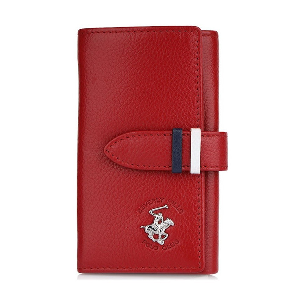 Beverly Hills Polo Club BH-1355 Δερμάτινη Κλειδοθήκη κόκκινη Accessories