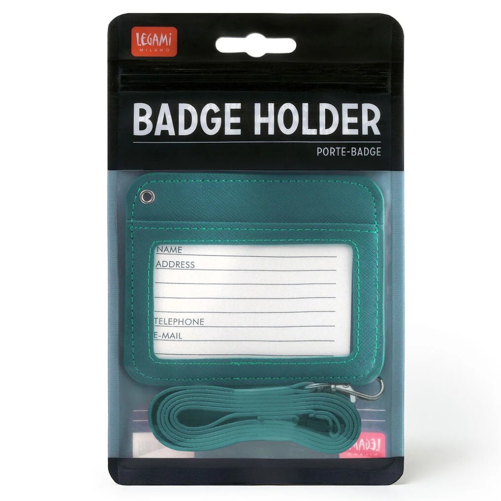 Legami Milano BH0029 Badge HolderTag Ετικέτα Προσωπικών Στοιχείων Πετρόλ