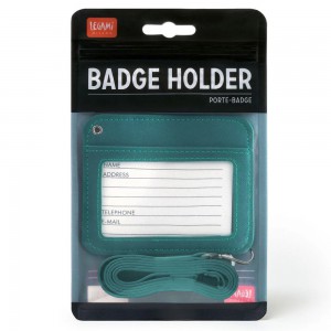 Legami Milano BH0029 Badge HolderTag Ετικέτα Προσωπικών Στοιχείων Πετρόλ