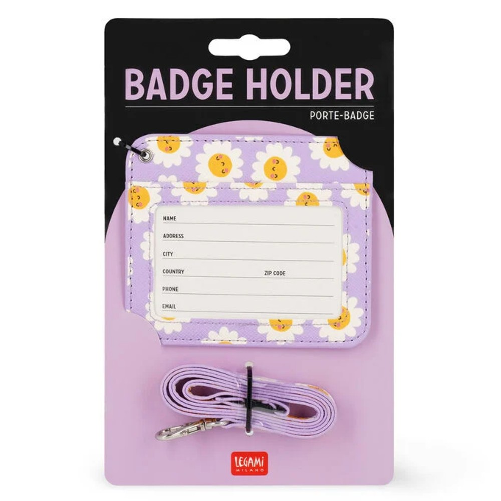 Legami Milano BH0032 Badge HolderTag Ετικέτα Προσωπικών Στοιχείων DAISY Λιλά Αξεσουάρ