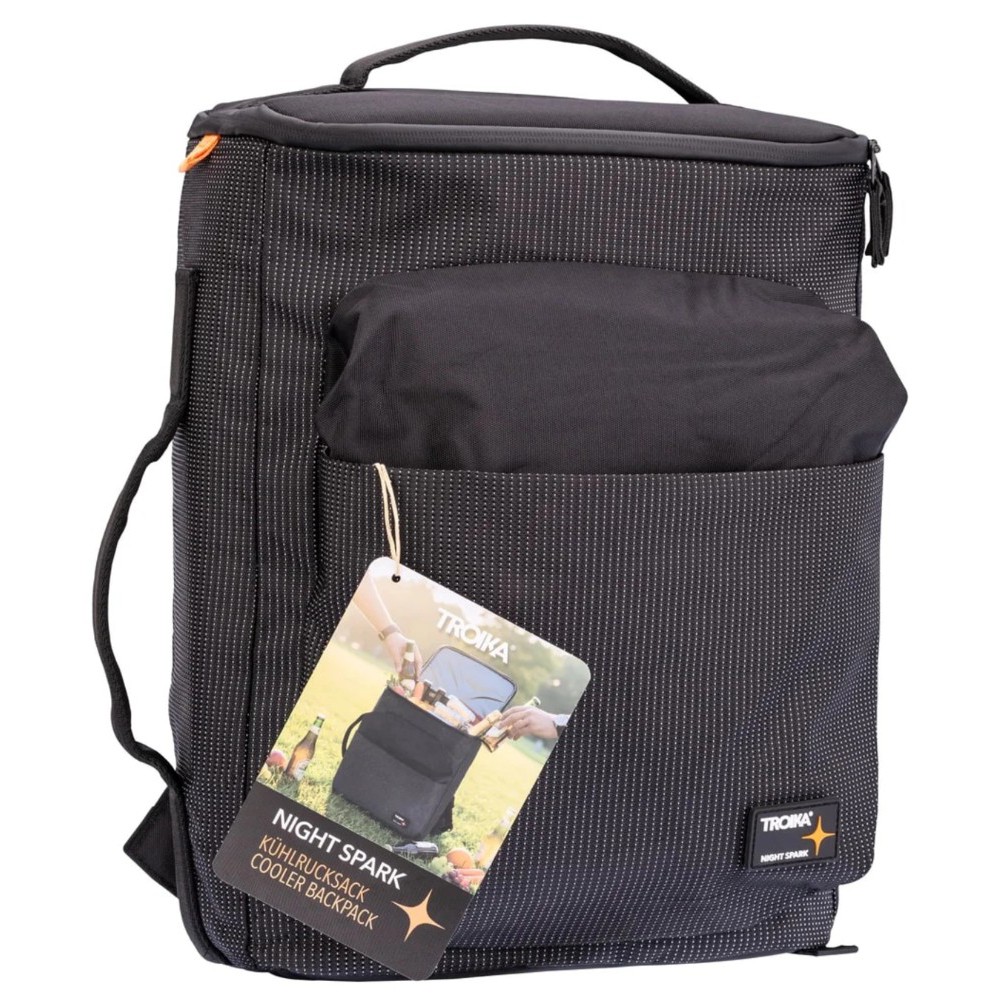 TROIKA BNS14/BK NIGHT SPARK COOLER BACKPACK Ισοθερμική Τσάντα Πλάτης Μαύρη Αξεσουάρ