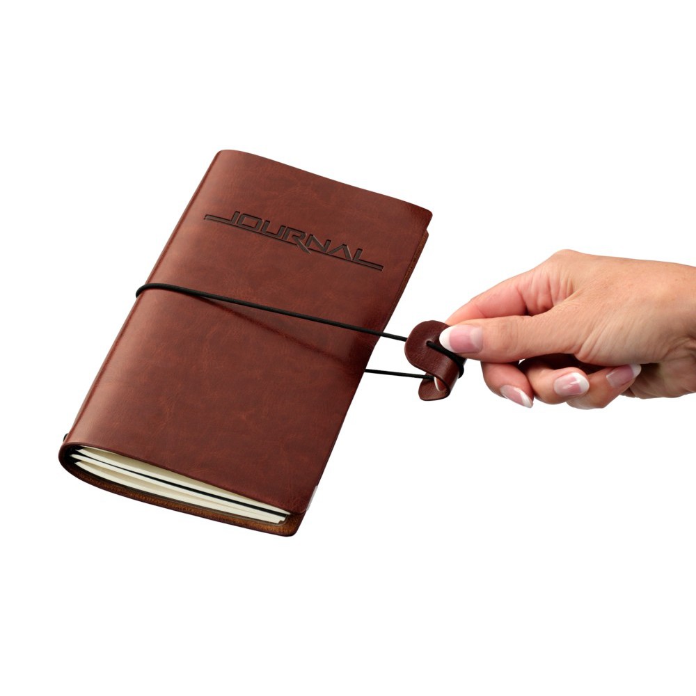 TROIKA BTJ25/BR Travel Journal Σημειωματάριο Καφέ Αξεσουάρ