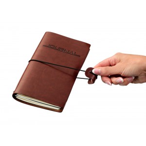 TROIKA BTJ25/BR Travel Journal Σημειωματάριο Καφέ Αξεσουάρ