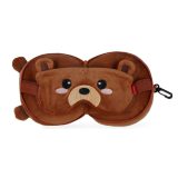 Legami Milano CTP0002 Teddy Bear Travel Set Μάσκα και Μαξιλαράκι Ταξιδίου Καφέ 2