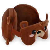 Legami Milano CTP0002 Teddy Bear Travel Set Μάσκα και Μαξιλαράκι Ταξιδίου Καφέ 3