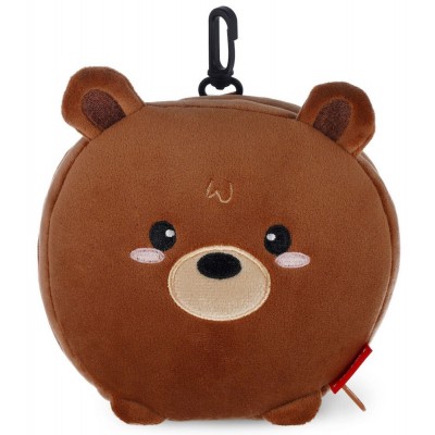 Legami Milano CTP0002 Teddy Bear Travel Set Μάσκα και Μαξιλαράκι Ταξιδίου Καφέ