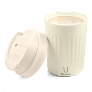 TROIKA CUP31/WH Thermos mug CERAMUG 300 White thermos cup Accessories