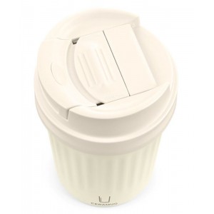 TROIKA CUP31/WH Thermos mug CERAMUG 300 White thermos cup Accessories