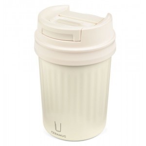 TROIKA CUP31/WH Thermos mug CERAMUG 300 White thermos cup Accessories