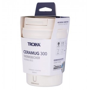 TROIKA CUP31/WH Thermos mug CERAMUG 300 White thermos cup Accessories