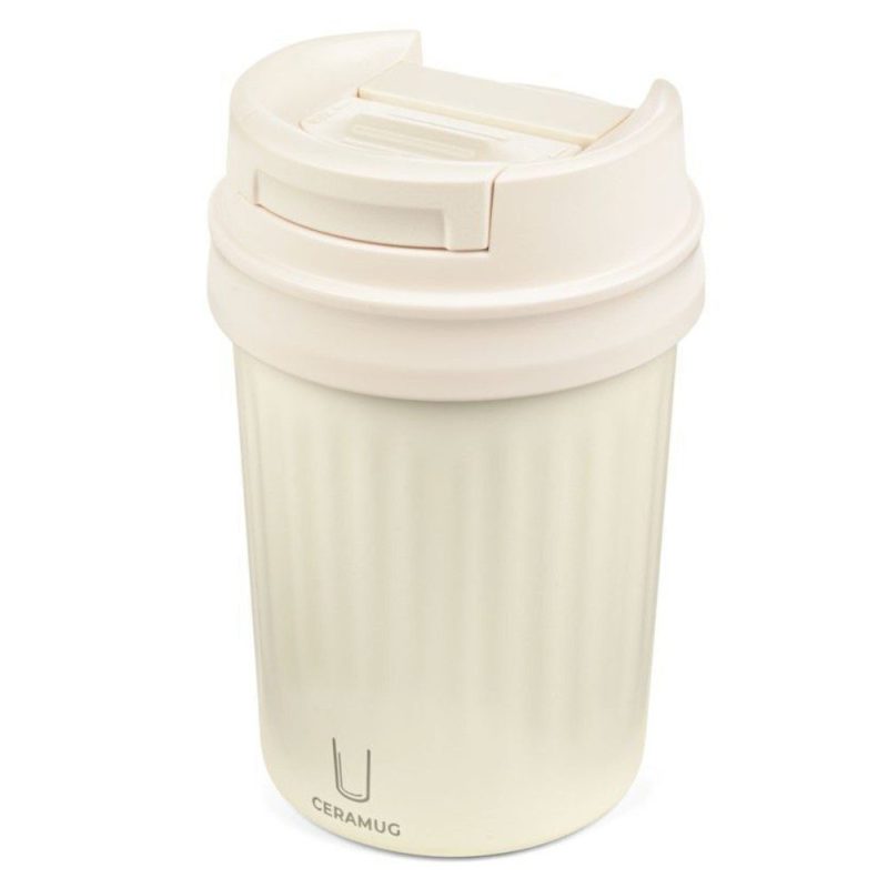 TROIKA CUP31/WH Thermos mug CERAMUG 300 Κούπα θερμός Λευκή TROIKA
