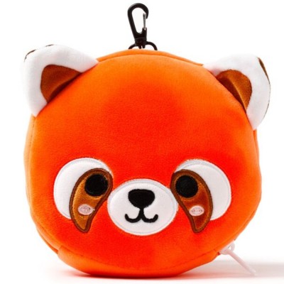 Puckator CUSH229 Travel Set Red Panda Plush Μάσκα και Μαξιλαράκι Ταξιδίου Πορτοκαλί