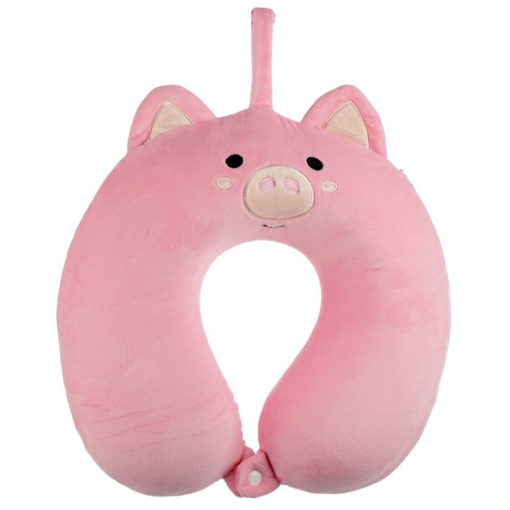 Puckator CUSH242 Μαξιλαράκι Ταξιδίου Pig Plush Ροζ Είδη ταξιδιού