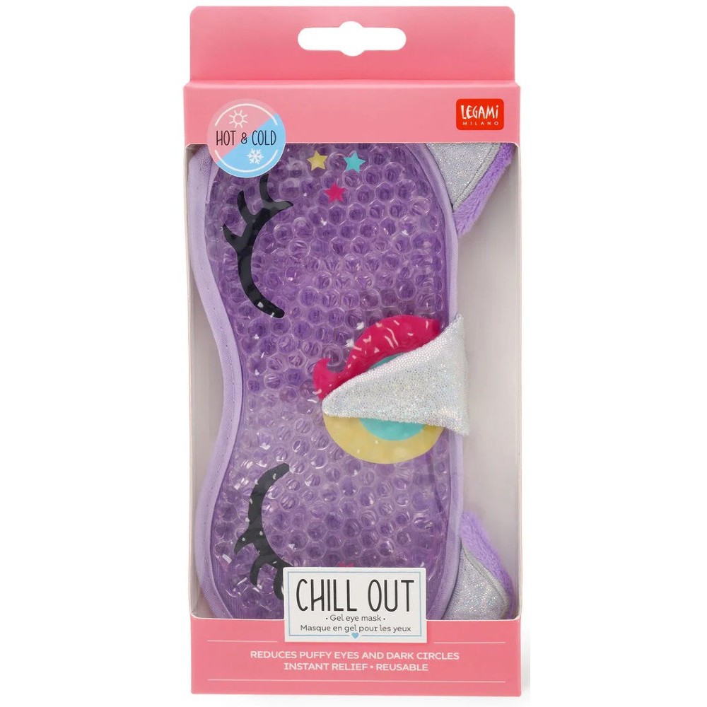 Legami Milano EM0004 Chill Out Μάσκα Ύπνου με Gel Unicorn Λιλά Είδη ταξιδιού
