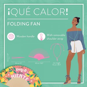 Legami Milano FFAN0006 Folding Fan - ¡Que Calor! - Dolce Far Niente Accessories