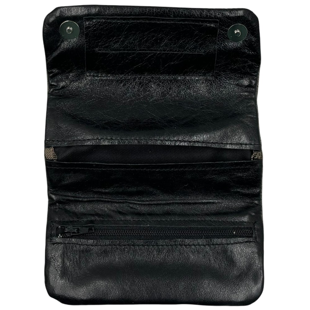 3Cats K4-1 Handmade Leather Tobacco Pouches with Canvas Black Accessories