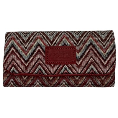 3Cats K4-1 Handmade Leather Tobacco Pouch with Canvas Red