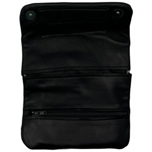 3Cats K4-2 Handmade Leather Tobacco Pouches with Canvas Black Accessories