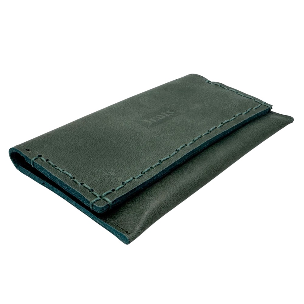 3Cats K5 Handmade Leather Tobacco Pouch Green Accessories