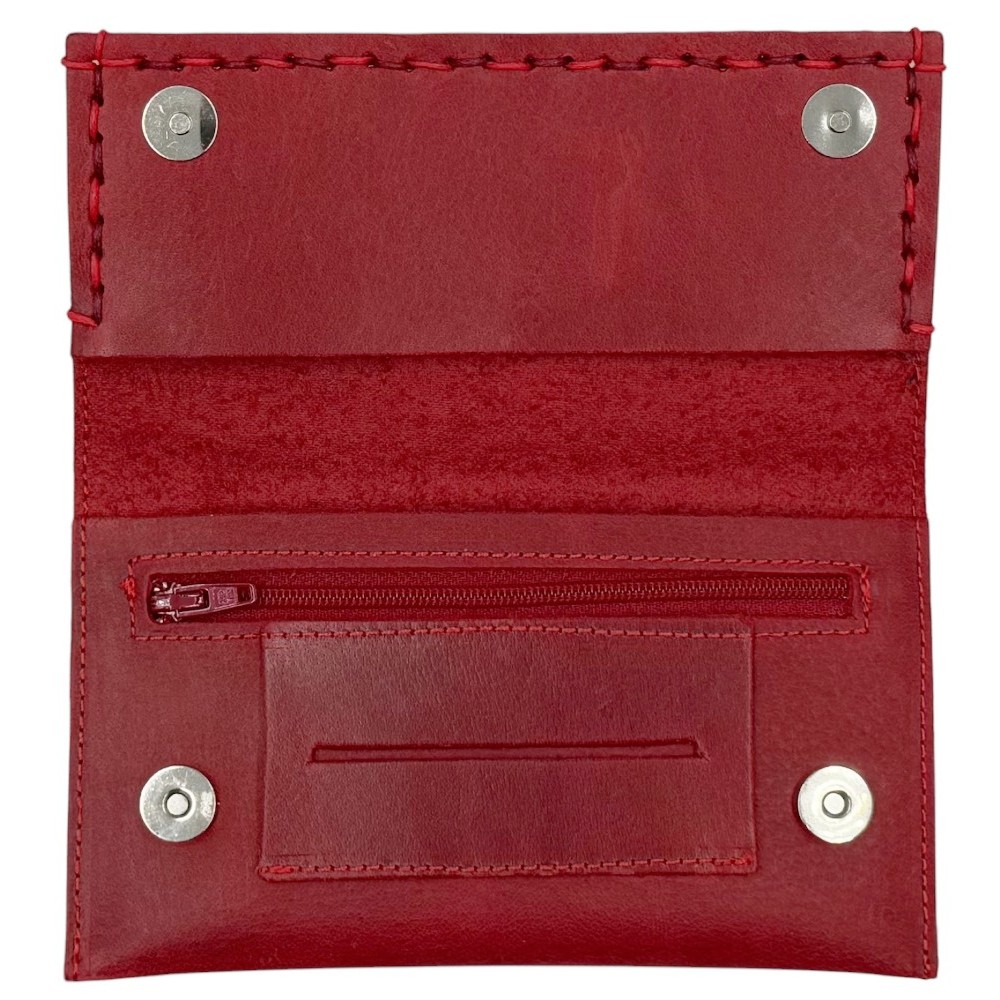 3Cats K5 Handmade Leather Tobacco Pouch Red Accessories