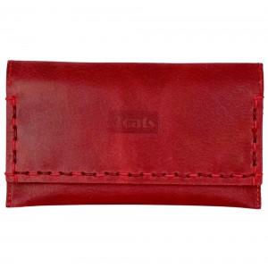 3Cats K5 Handmade Leather Tobacco Pouch Red Accessories