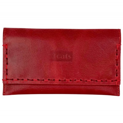 3Cats K5 Handmade Leather Tobacco Pouch Red