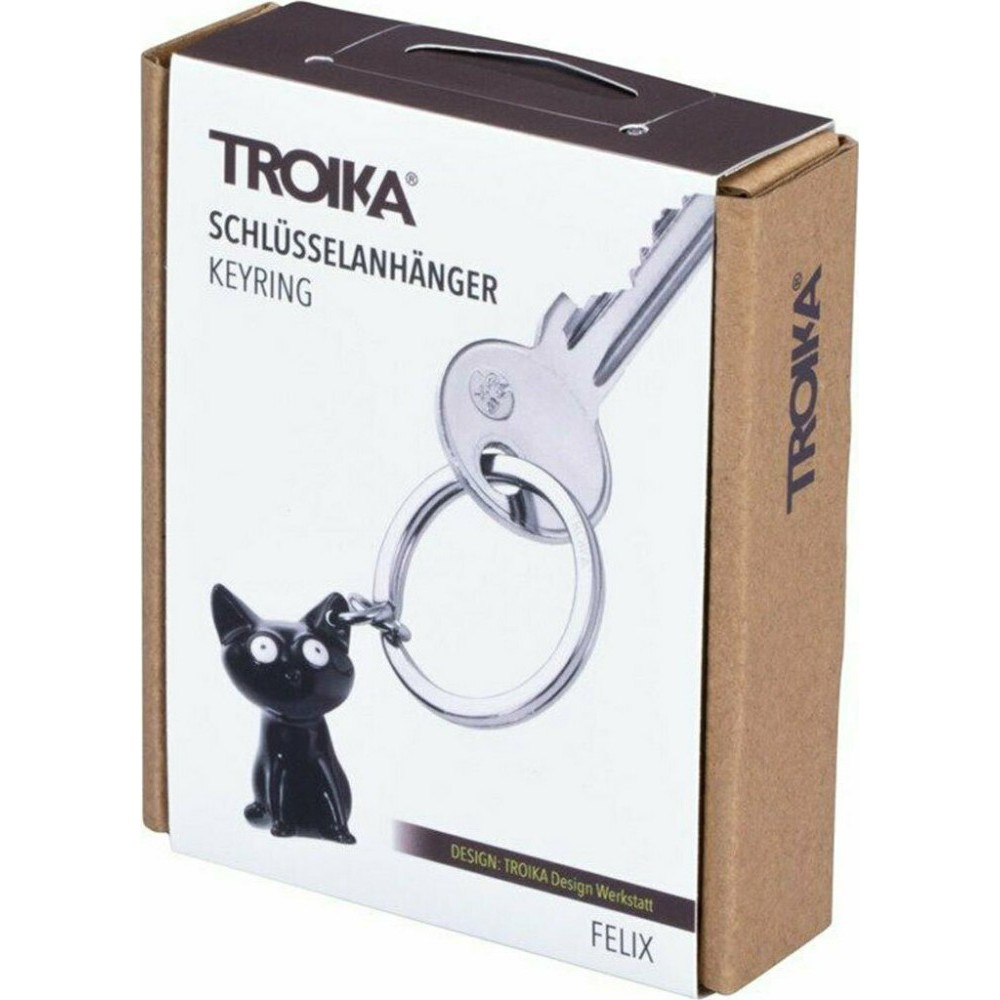 TROIKA KR16-22/BK Keyring FELIX Μπρελόκ μαύρη γάτα Αξεσουάρ