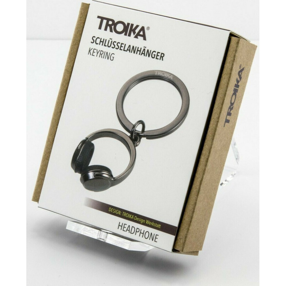 TROIKA KR17-07/GM Keyring Μπρελόκ Headphone Μαύρο Μεταλλικό Αξεσουάρ