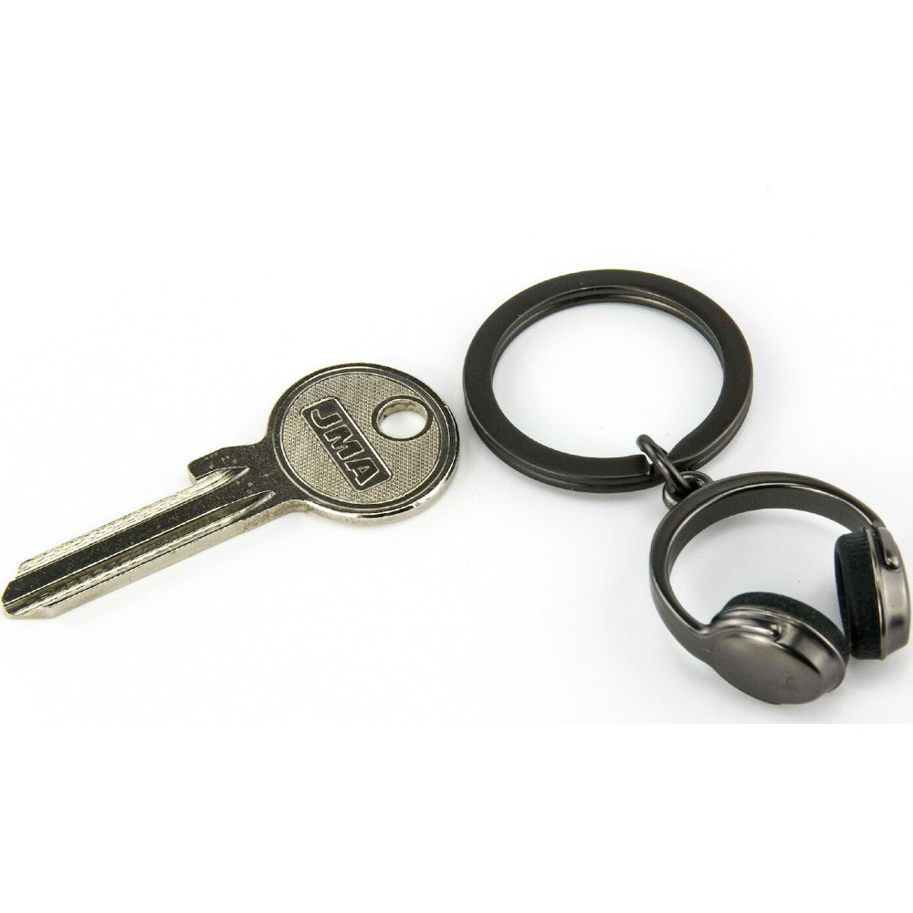 TROIKA KR17-07/GM Keyring Μπρελόκ Headphone Μαύρο Μεταλλικό Αξεσουάρ
