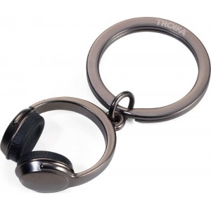 TROIKA KR17-07/GM Keyring Μπρελόκ Headphone Μαύρο Μεταλλικό Αξεσουάρ