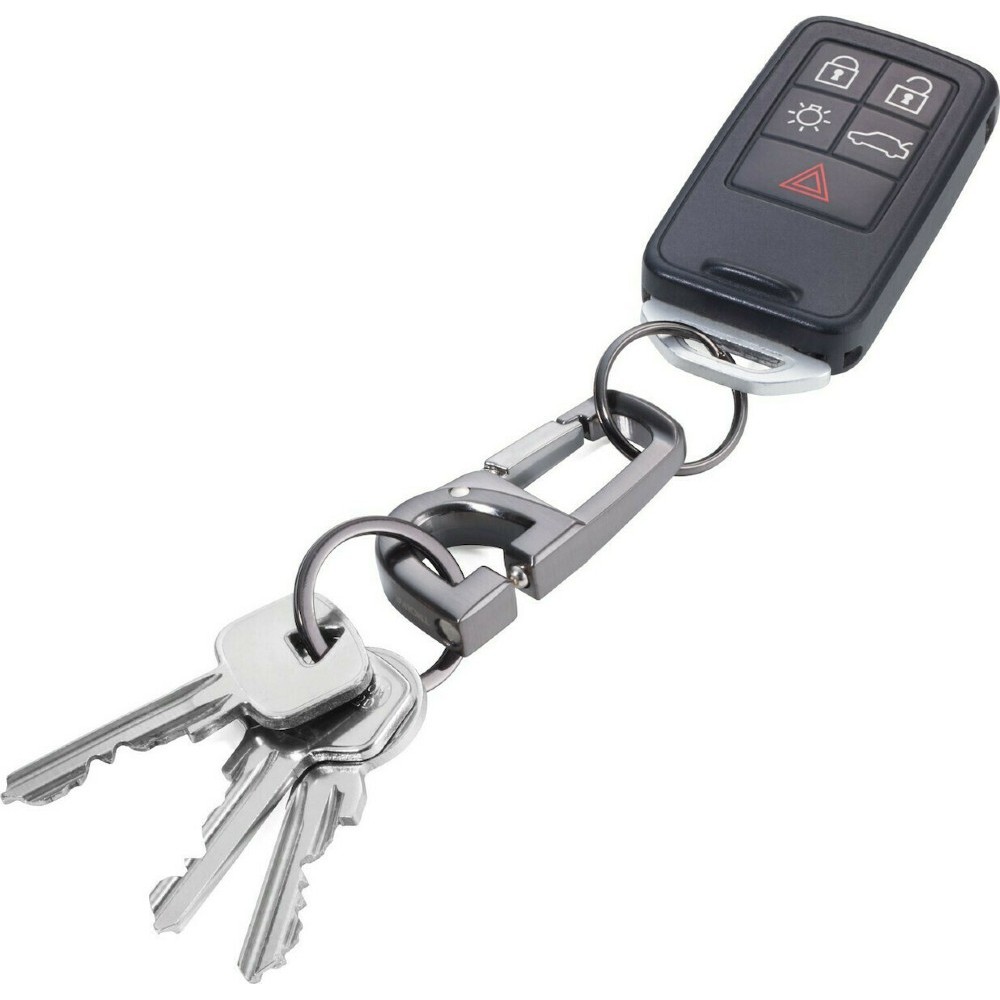 TROIKA KR18-06/GM 2Keyring D-CLICK Μπρελόκ Μαύρο Μέταλλο Αξεσουάρ