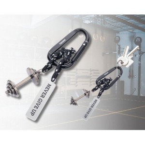 TROIKA KR24-09/BK Keyring NEVER GIVE UP Μπρελόκ Μεταλλικό Μαύρο. Αξεσουάρ