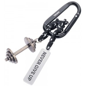 TROIKA KR24-09/BK Keyring NEVER GIVE UP Μπρελόκ Μεταλλικό Μαύρο. Αξεσουάρ