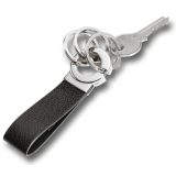 TROIKA KR8-02/LE Keyring KEY-CLICK Μπρελόκ Δερμάτινο Μαύρο 2