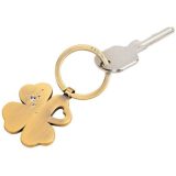 TROIKA KR9-30/AB Keyring Μπρελόκ GIRLS BEST FRIENDS Clover Bronze 2