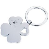 TROIKA KR9-30/MA Keyring Μπρελόκ GIRLS BEST FRIENDS Clover frosty Ασημί 1