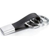 TROIKA KRG649/LE 3Keyring TWIST LOCK Μπρελόκ Δερμάτινο Μαύρο 1