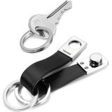 TROIKA KRG649/LE 3Keyring TWIST LOCK Μπρελόκ Δερμάτινο Μαύρο 4