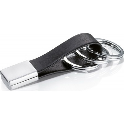 TROIKA KRG649/LE 3Keyring TWIST LOCK Μπρελόκ Δερμάτινο Μαύρο
