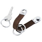 TROIKA KRG726/WO 3Keyring TWISTER STYLE ECHT HOLZ Μπρελόκ Καφέ 2