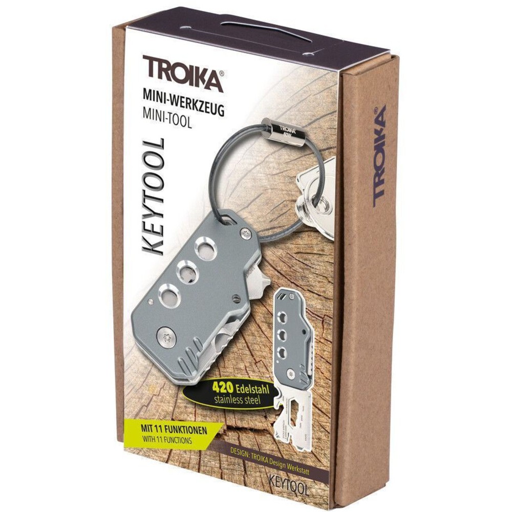 TROIKA KTL40/GY Μπρελόκ Πολυεργαλείο Mini tool Γκρι Αξεσουάρ