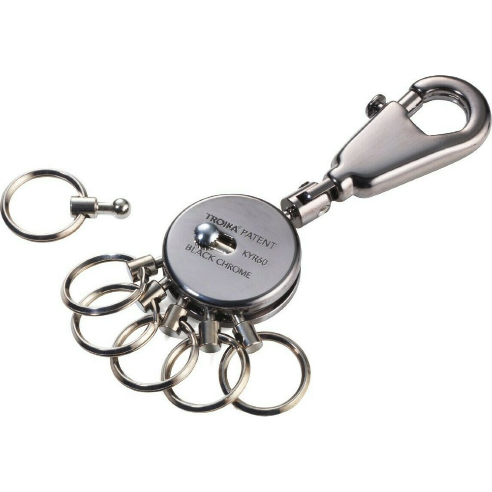 TROIKA KYR60/GM Keyring Patent Μπρελόκ Μαύρο μεταλλικό. Accessories