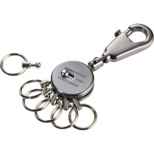 TROIKA KYR60/GM Keyring Patent Μπρελόκ Μαύρο μεταλλικό. Accessories