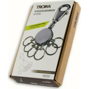 TROIKA KYR60/GM Keyring Patent Μπρελόκ Μαύρο μεταλλικό. Accessories