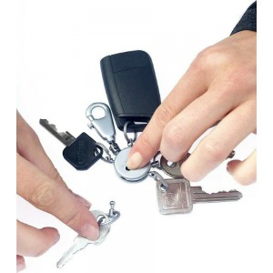 TROIKA KYR60/MC Keyring Patent Μπρελόκ μεταλλικό ασημί. Αξεσουάρ